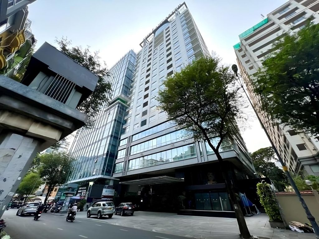 Exterior of Lancaster Building on Le Thanh Ton Street offering premium workspace solutions